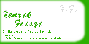 henrik feiszt business card